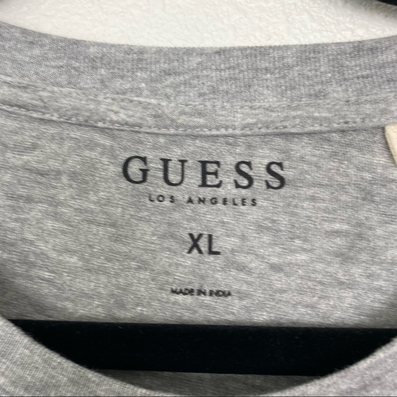 Guess Los Angeles Mens XL Gray Colorblock Short Sleeve Tee T-shirt - Picture 3 of 7